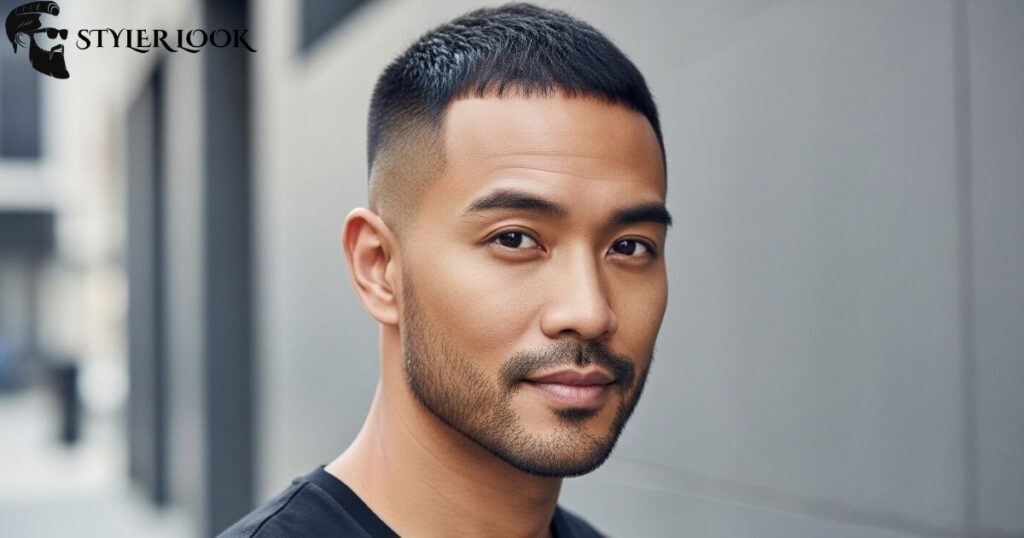 Buzz Cut for Asian Men with Receding Hairline