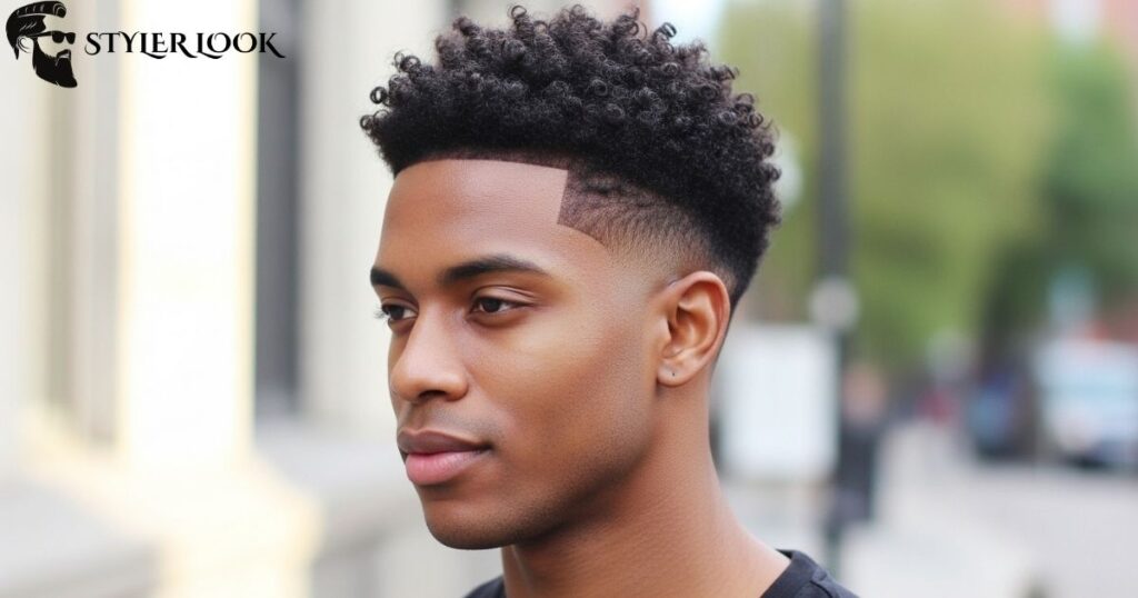 Curly Drop Fade Haircut