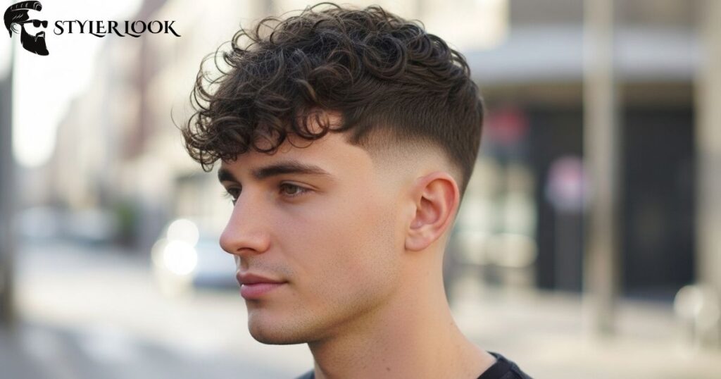 Curly Shag with Fade