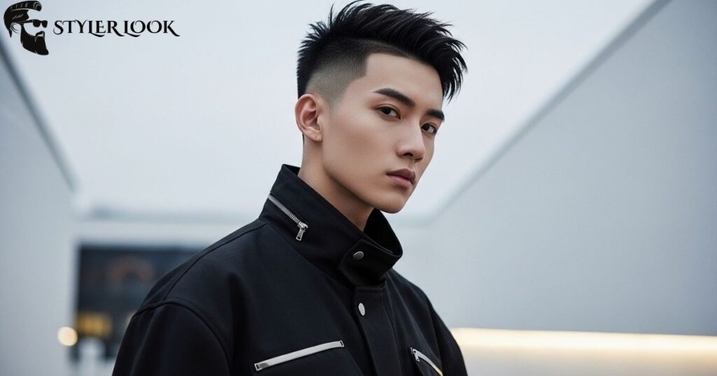 Geometric Buzz Cut (Modern K-pop Influence)