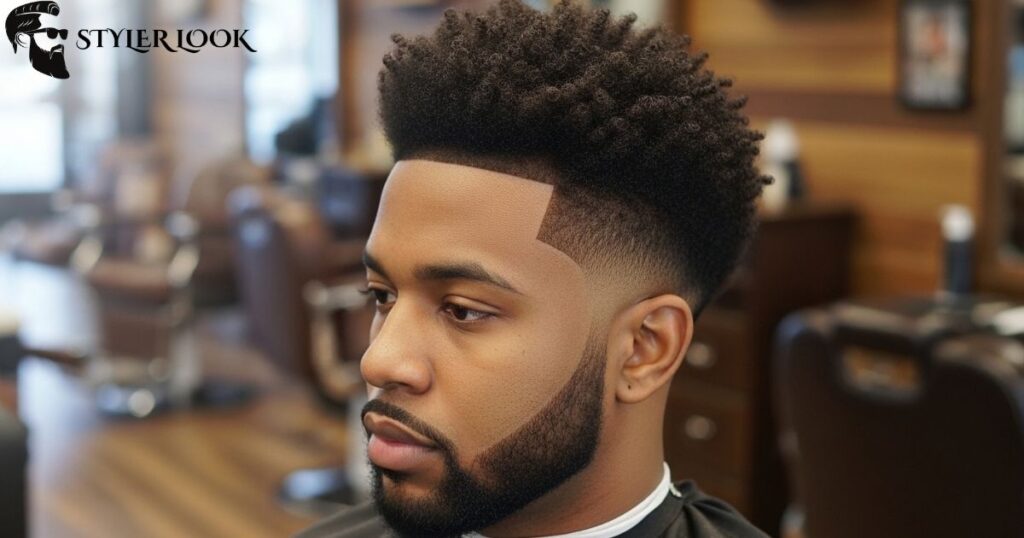 Low Skin Fade with Afro Curls Haircuts