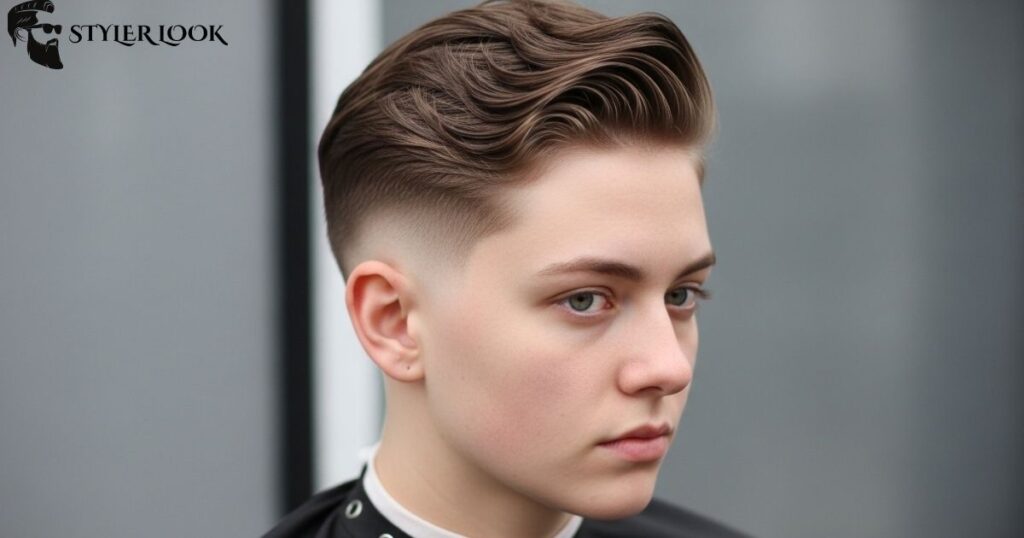 Wavy Hair Undercut Fade