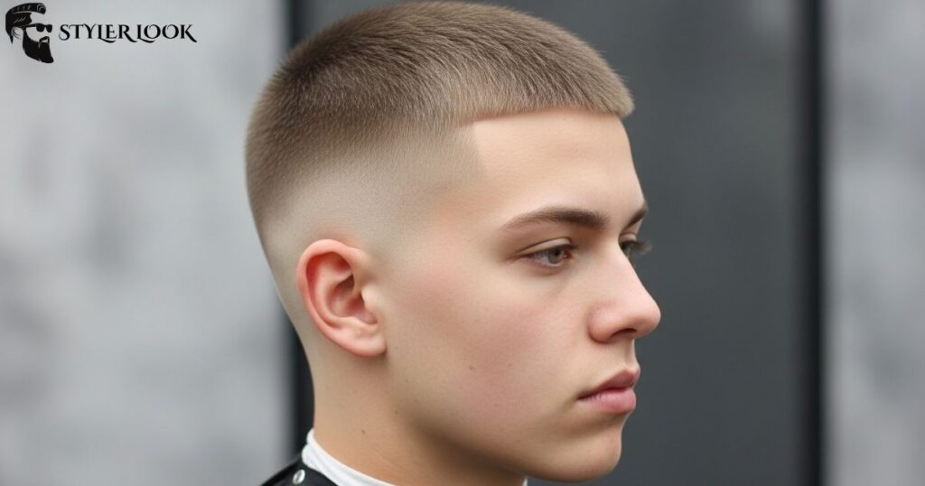 Buzz Cut with Low Fade