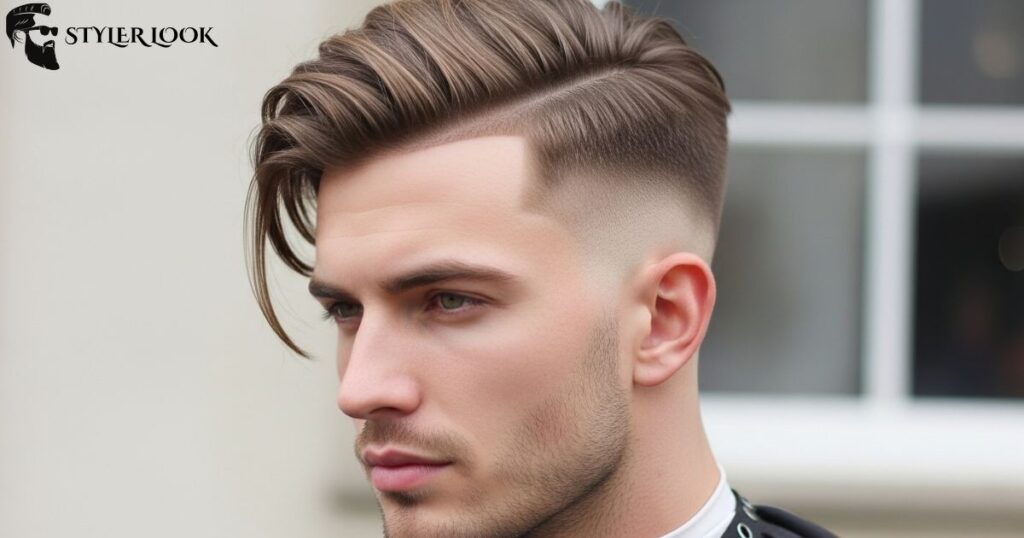 Comb Over with Mid Fade