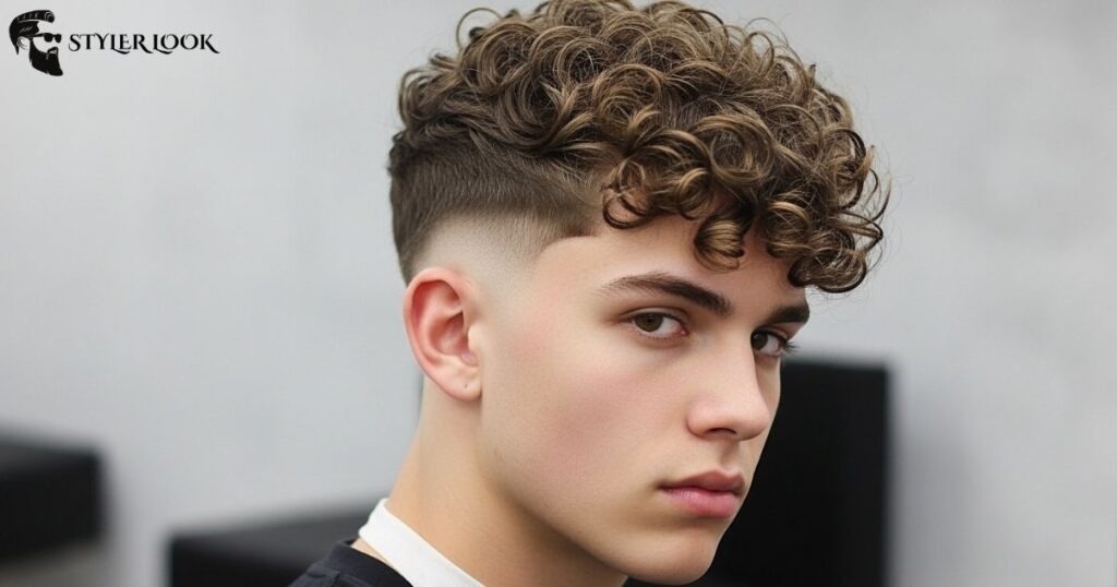 Curly Drop Fade Haircut
