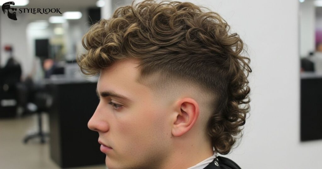 Curly Taper Mullet with Volume Boost