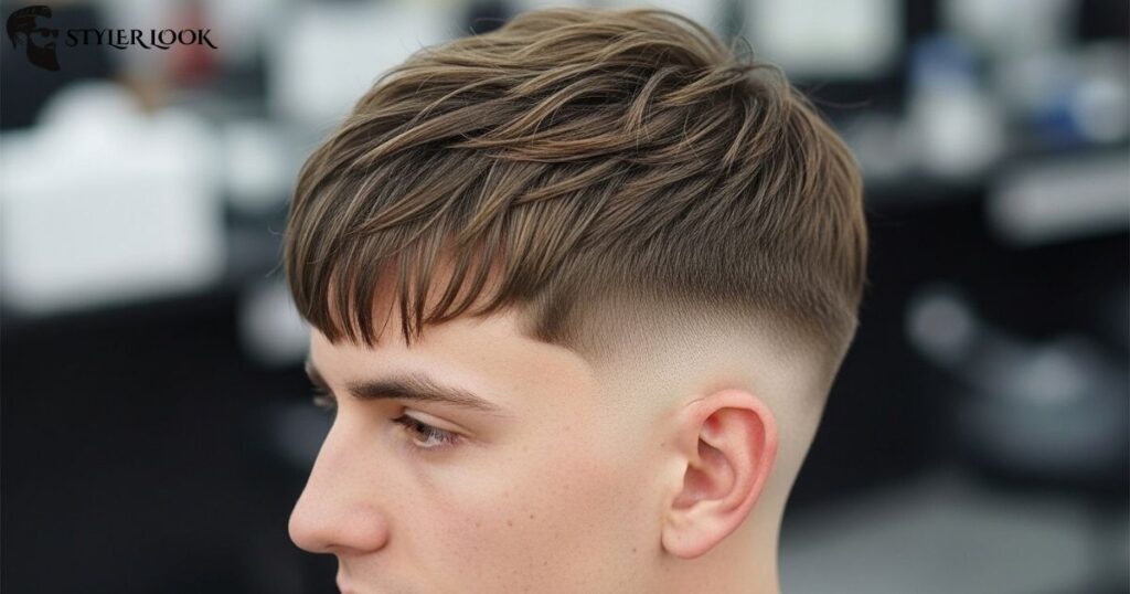 Drop Taper Fade with Textured Fringe