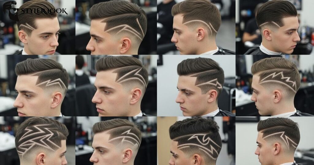 Fade Haircut Designs with Lines