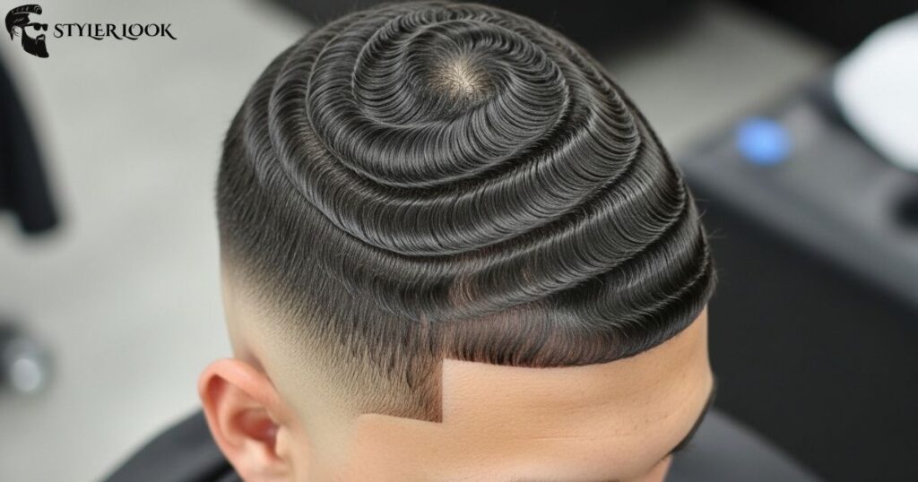 High Taper Fade with 360 Waves