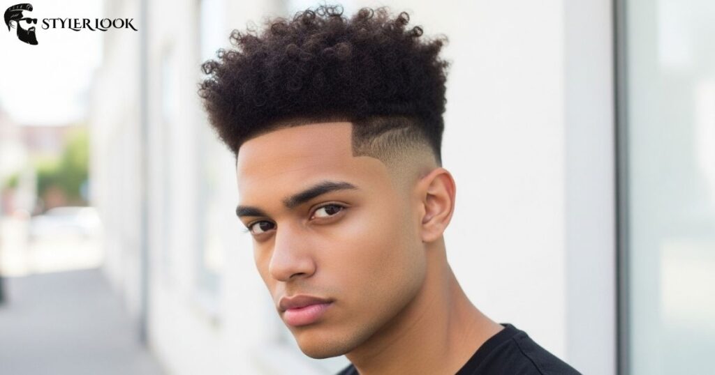 High Taper Fade with Afro Top