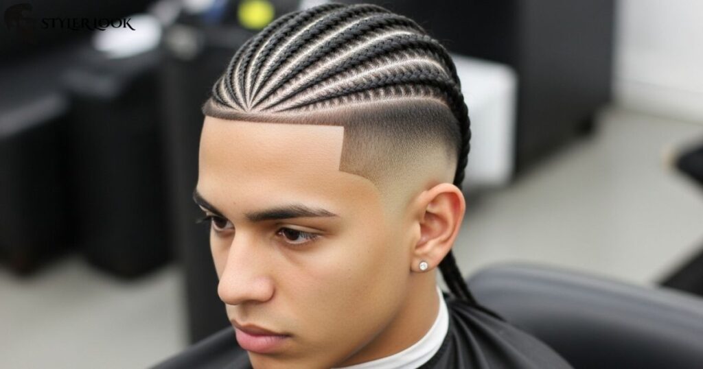 High Taper Fade with Cornrows