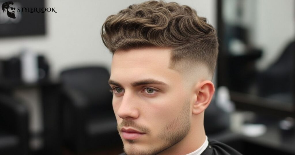 High Taper Fade with Curls