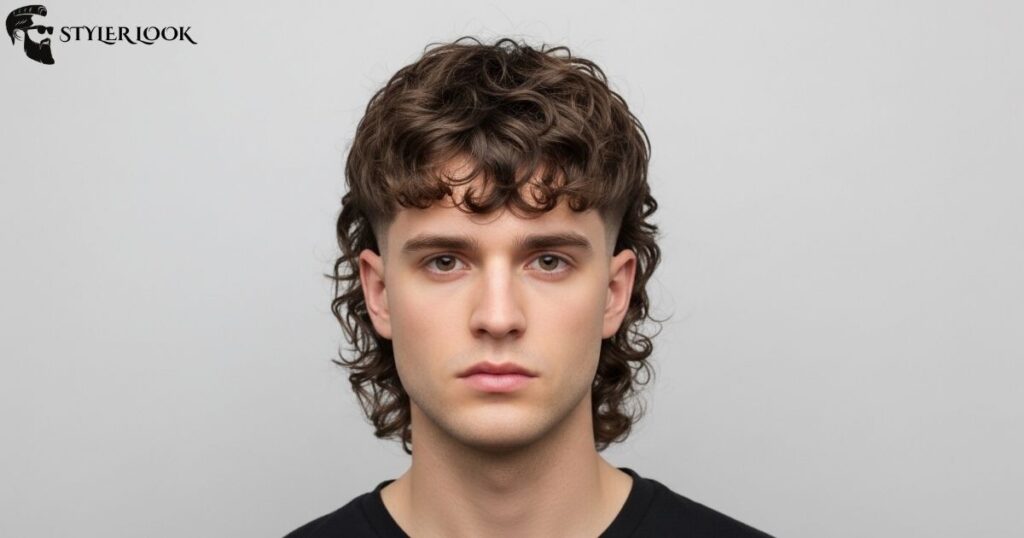 Layered Curly Taper Mullet