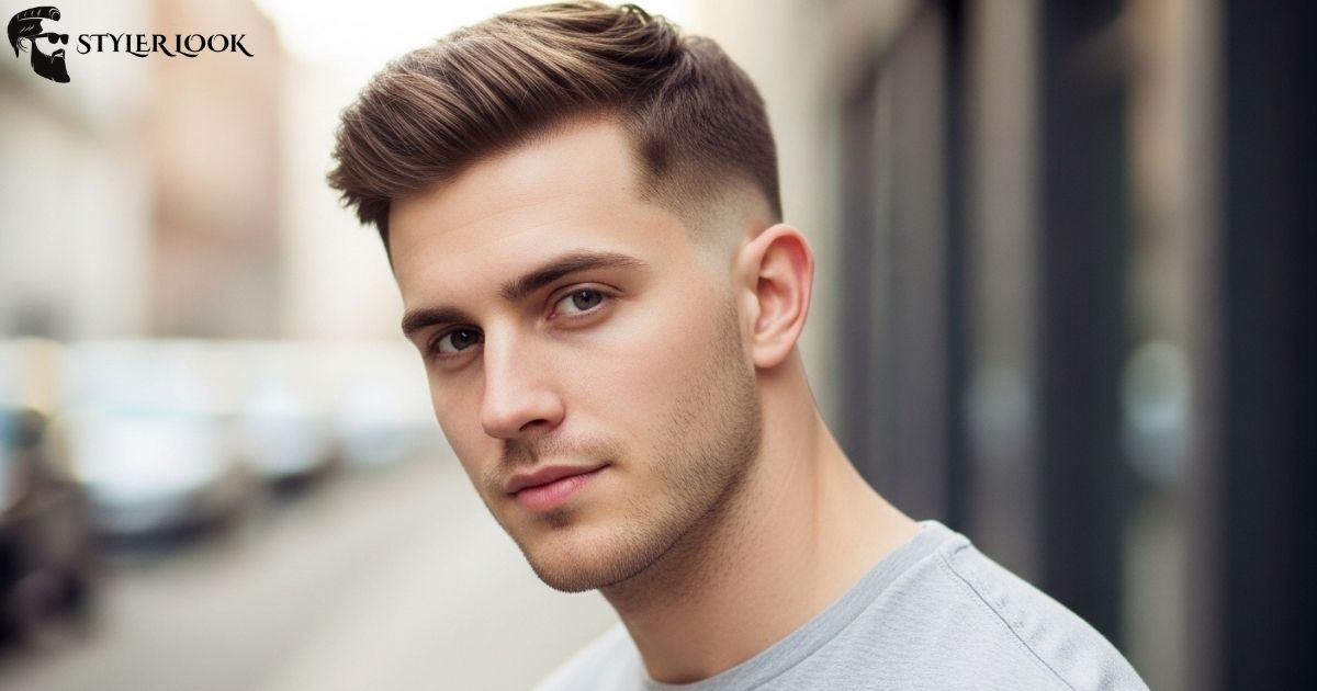Low Taper Fade White Male Hair Cut