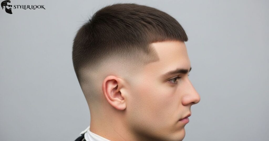 Low Taper Fade with Buzz Cut or Crew Cut