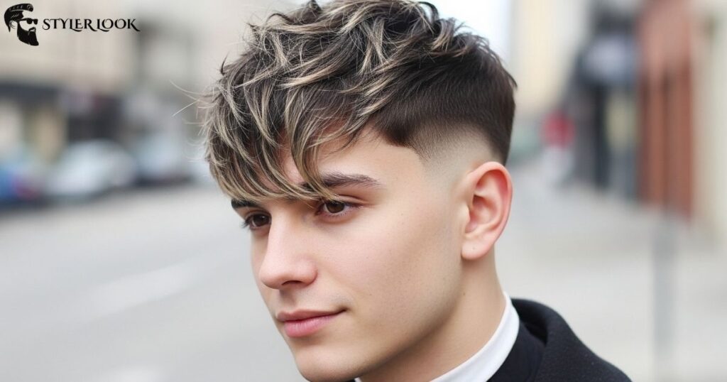 Messy Low Taper Fade with Textured Fringe
