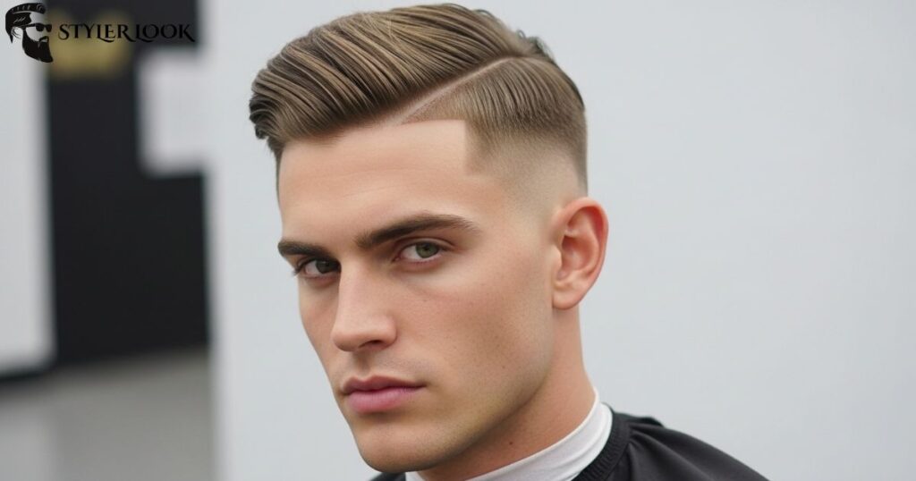 Mid Fade with Side Part