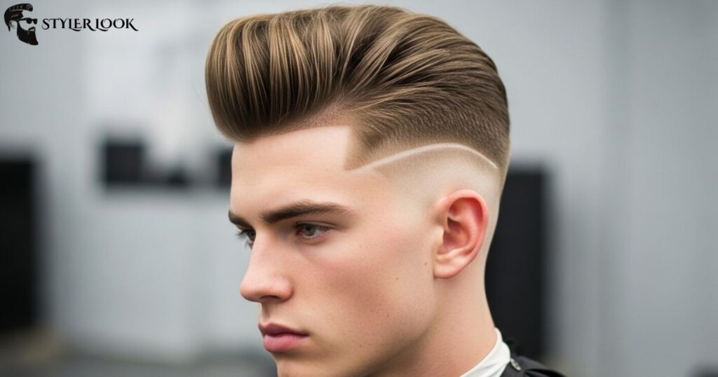 Modern Pompadour + Low Taper Fade