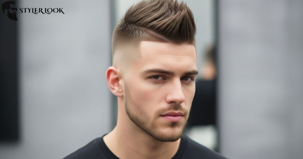Mohawk or Faux Hawk with Mid Fade