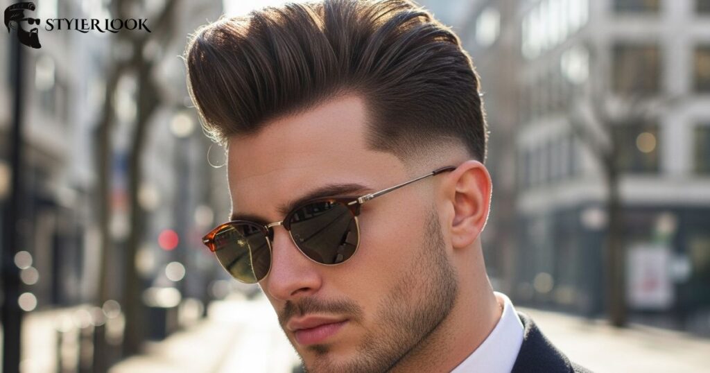 Pompadour with Low Fade
