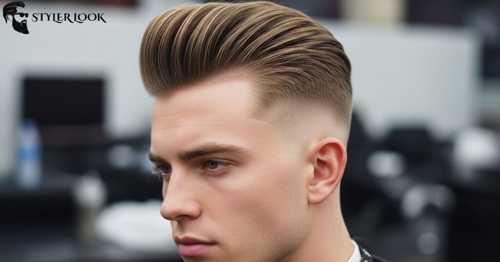 Pompadour with Mid Fade