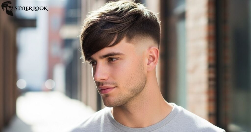 Side-Swept Taper Fade with Textured Fringe