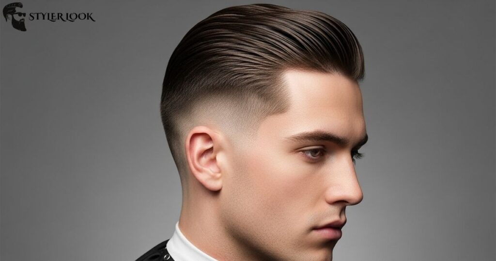 Slick Back Taper Fade Hairstyle