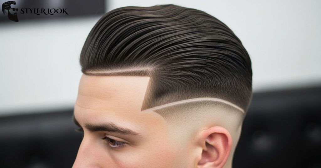 Slick Back with Mid Fade