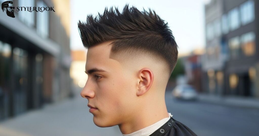 Spiky Hair with Low Fade