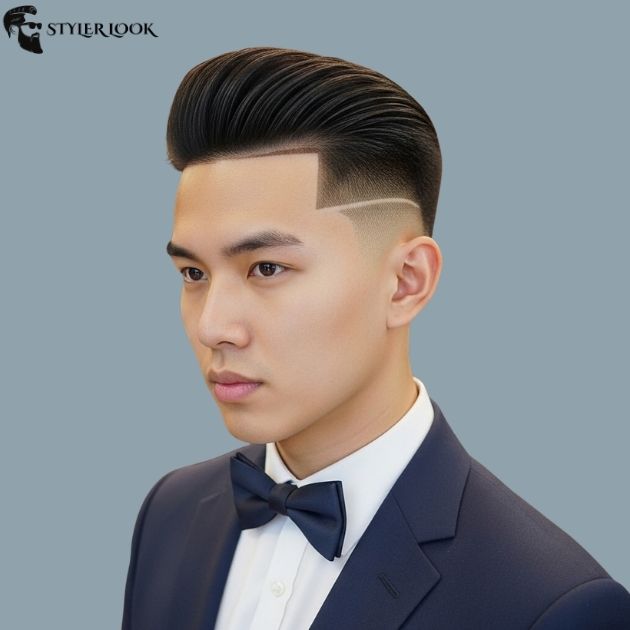 Asian Slick Back Fade Style