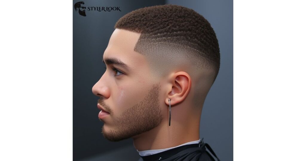 Buzz Cut with Taper for Curly Hair