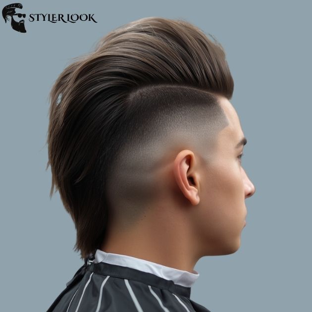 Layered taper fade mullet