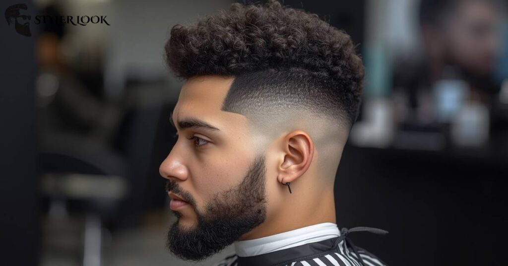 Low Fade Curly Hair Burst