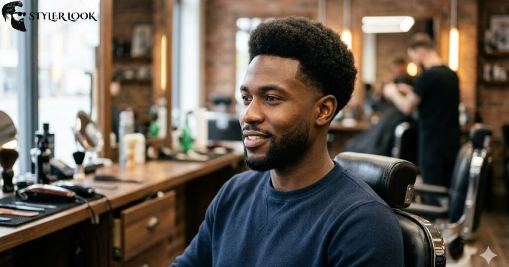 Low Taper Afro for Black Men
