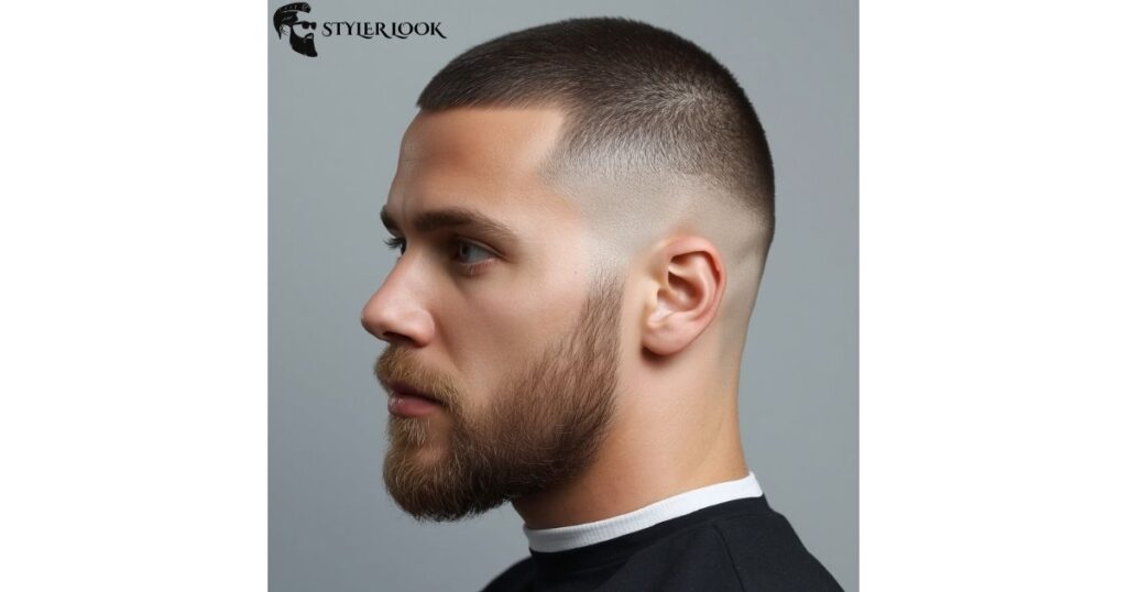Low Taper Buzz Cut with Beard