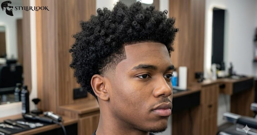 Low Taper Curly Fade Afro