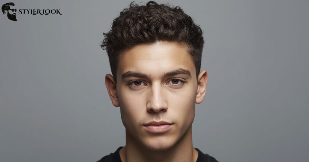 Low Taper Curly Wet Look