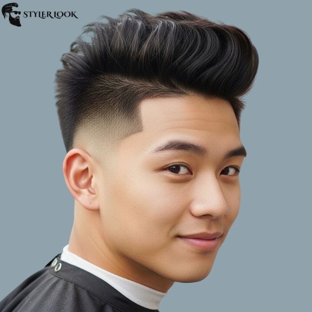 Low Taper Fade Asian Hair with Volume