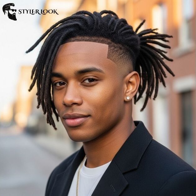 Low Taper Fade Black Dreadlocks