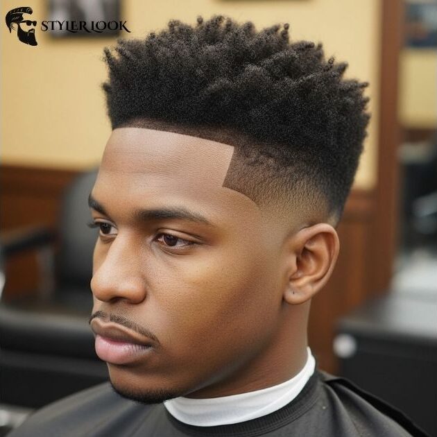 Low Taper Fade Black Haircut Textured Top