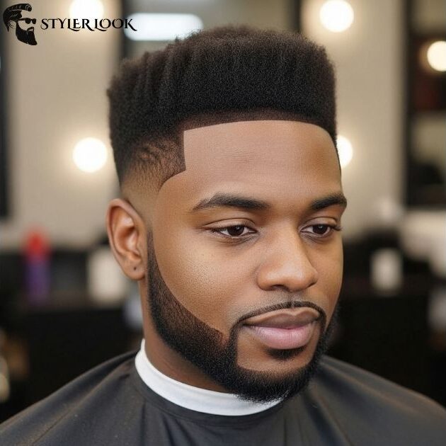 Low Taper Fade Black with Long Top