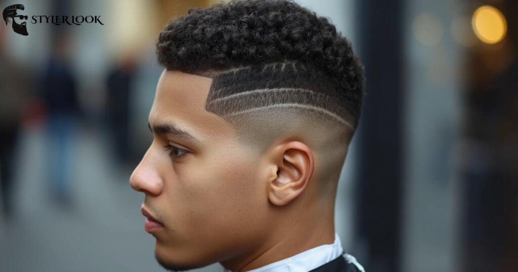 Low Taper Fade Curly Hair Undercut