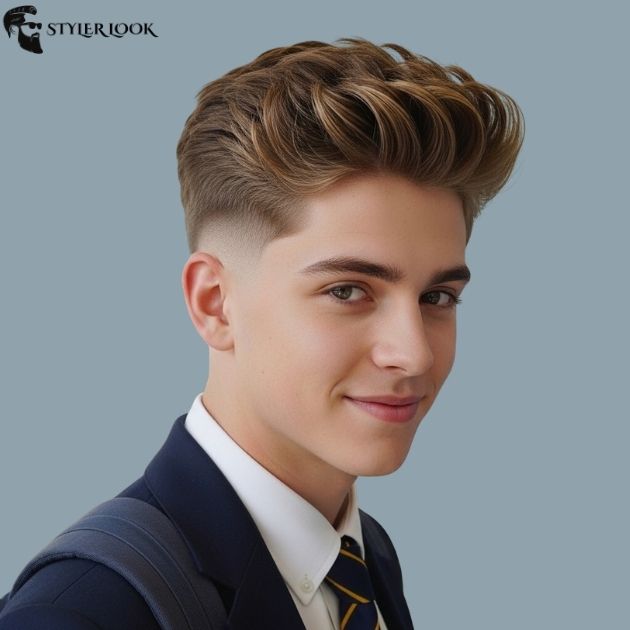 Low Taper Fade Fluffy Hair for School