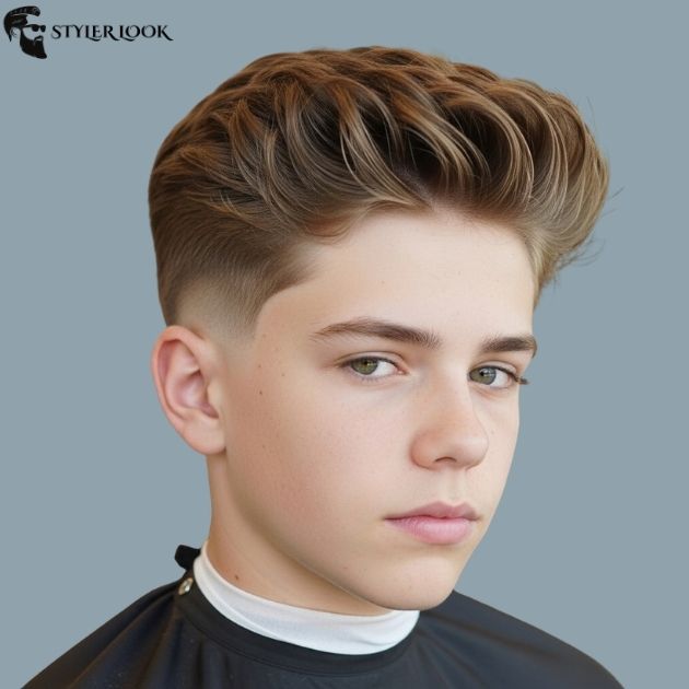 Low Taper Fade Fluffy Hair for Teen Boys