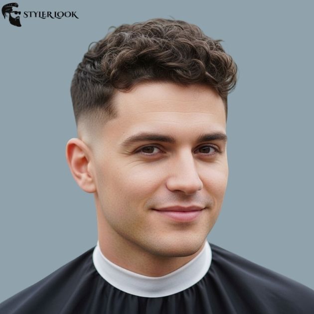 Low Taper Fade French Crop Hair Curly