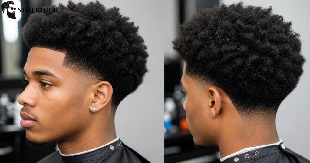Low Taper Fade Fresh Afro Style