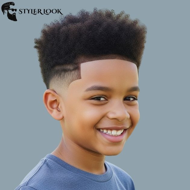 Low Taper Fade Kids with Afro