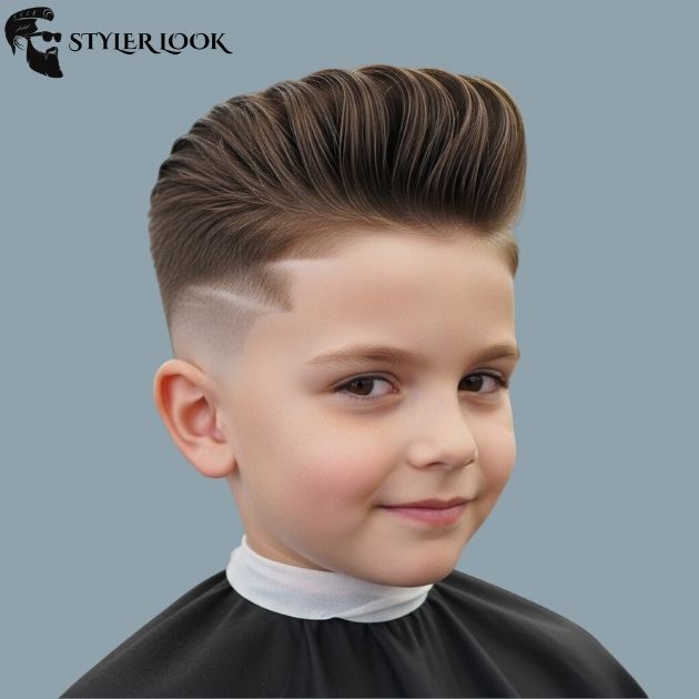 Low Taper Fade Kids with Pompadour