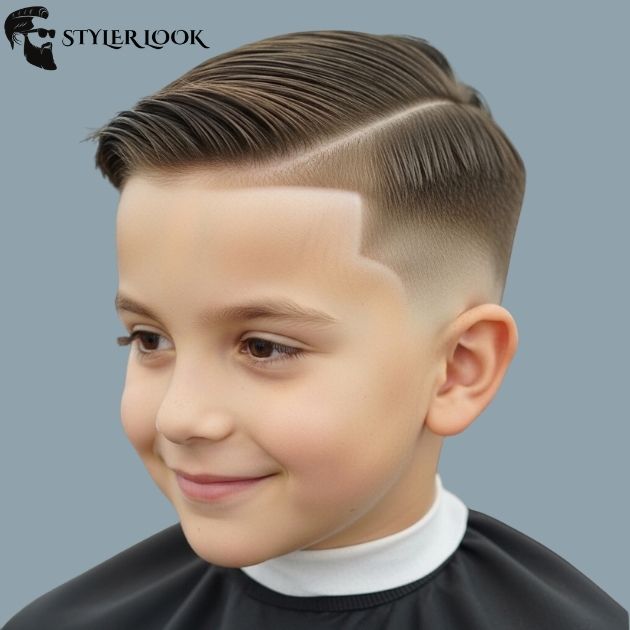 Low Taper Fade Kids with Side Part