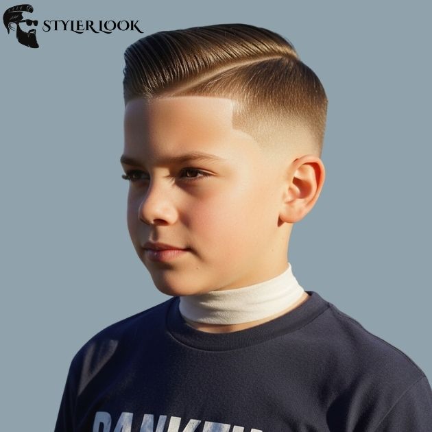 Low Taper Fade Kids with Slick Back